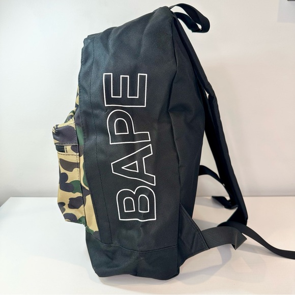 BAPE A Bathing Ape Summer Collection Backpack, Black Green Camo - Picture 8 of 12